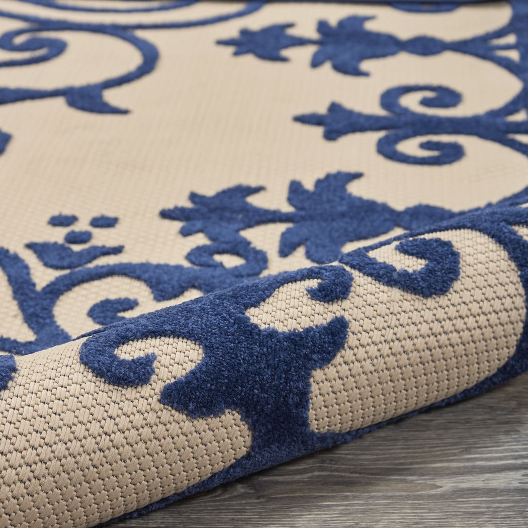 Adilen Navy 8' x 11' Indoor/Outdoor Rug - Thumbnail - Image 2