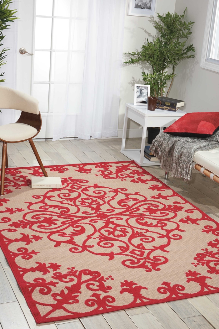 Adilen Red 8' x 11' Indoor/Outdoor Rug - Thumbnail - Image 5