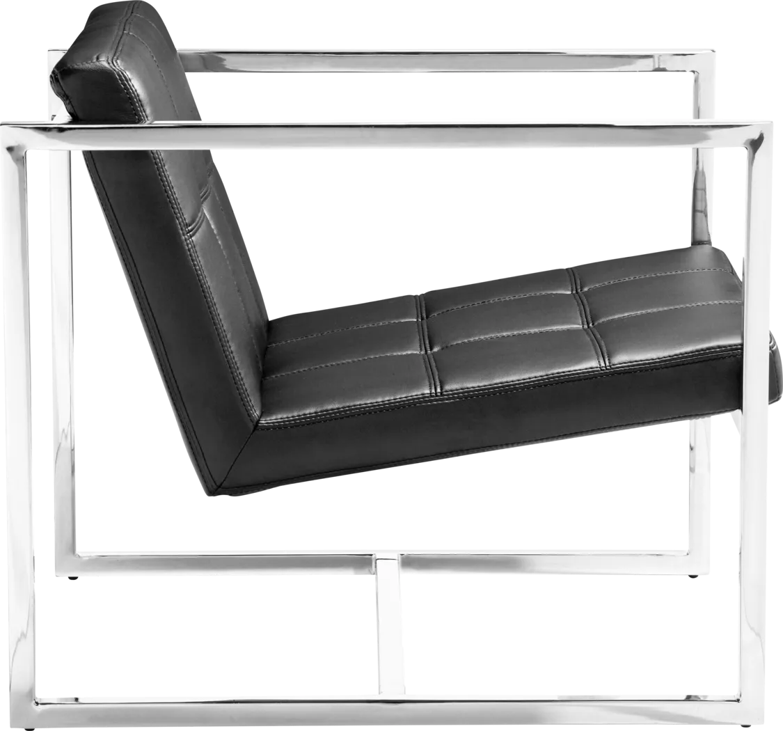 Adiron Black Accent Chair - Thumbnail - Image 2