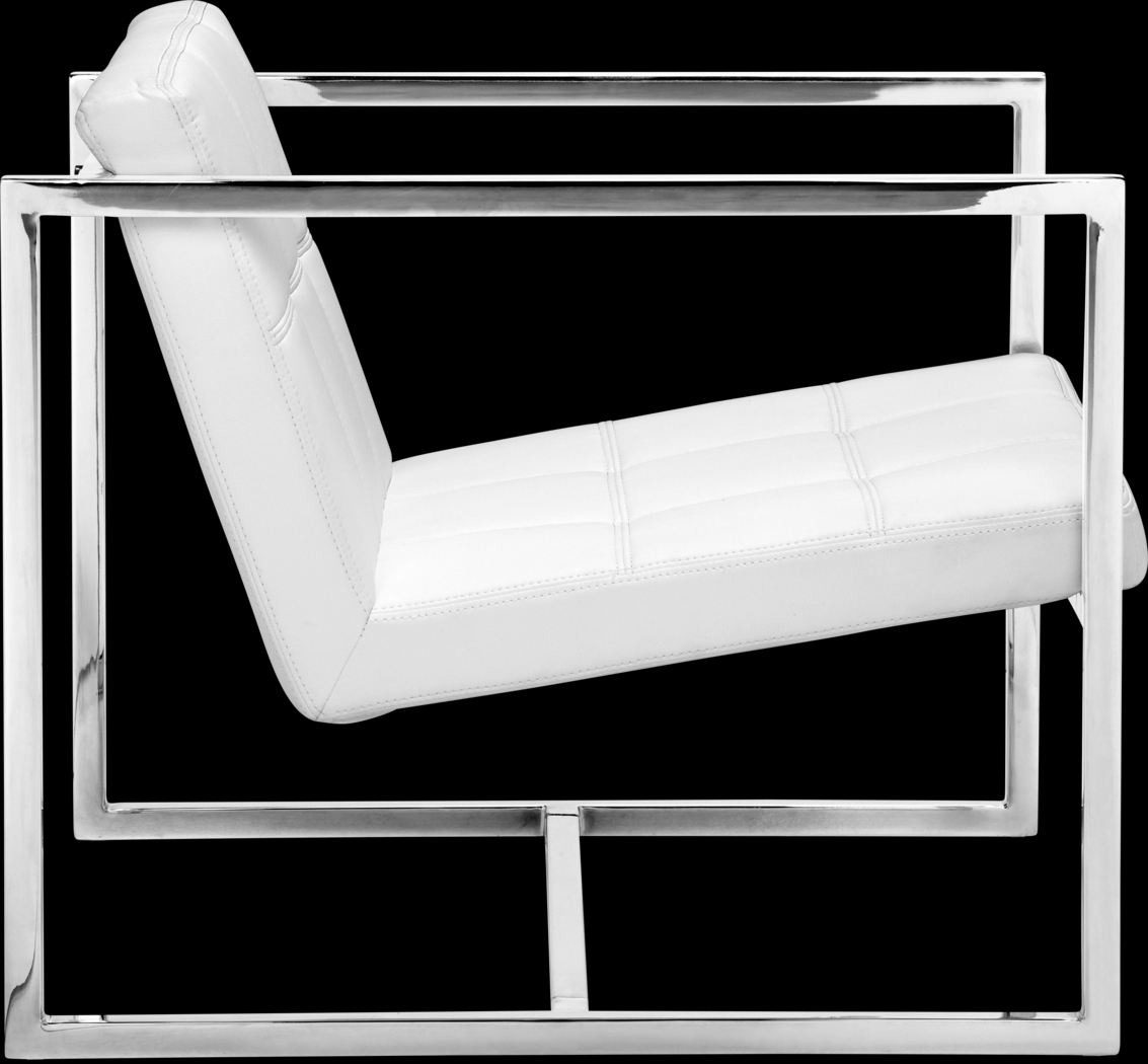 Adiron White Accent Chair - Thumbnail - Image 2