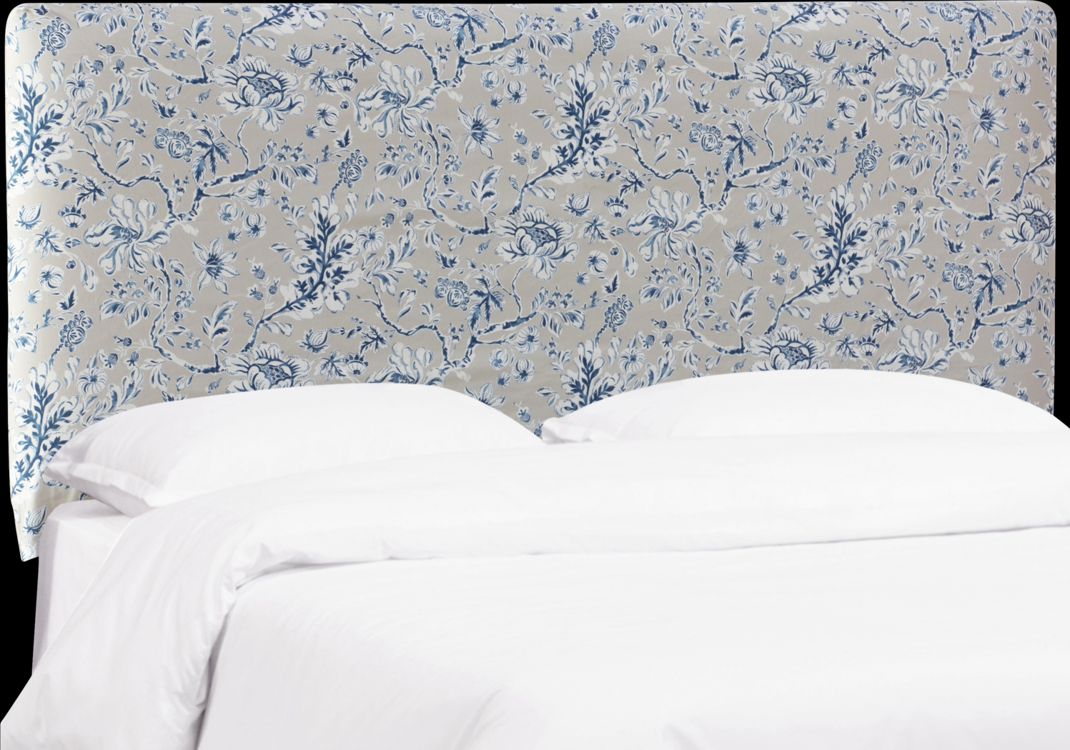 Aditya Gray Full Upholstered Headboard - Thumbnail - Image 1