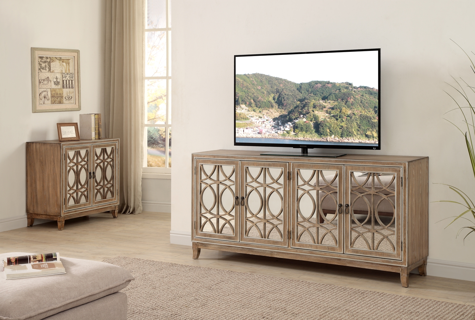 Adkisson Brown Four Door Credenza - Thumbnail - Image 7