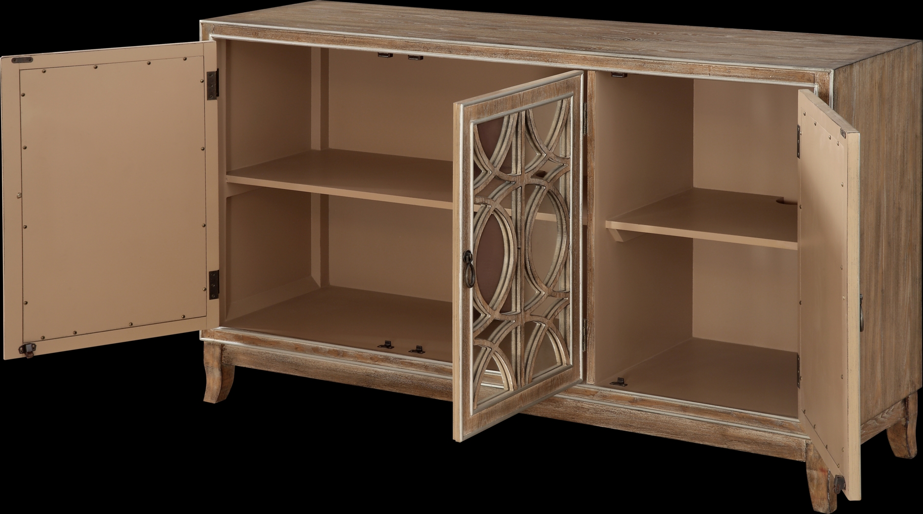 Adkisson Brown Three Door Credenza - Thumbnail - Image 3