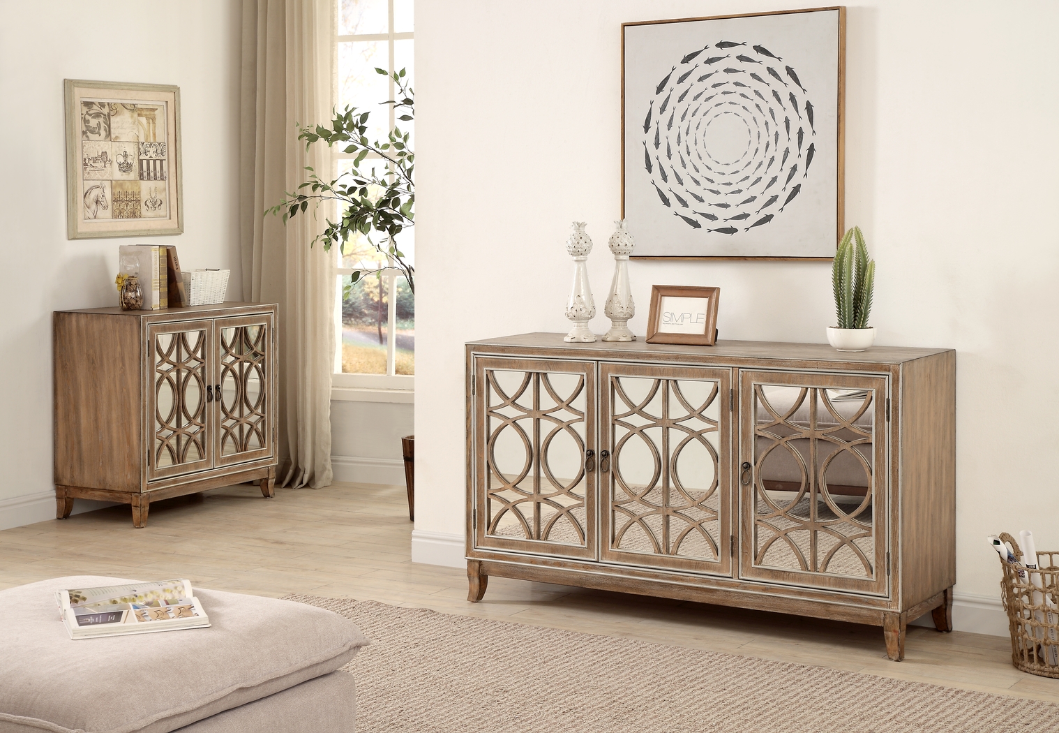 Adkisson Brown Three Door Credenza - Thumbnail - Image 5