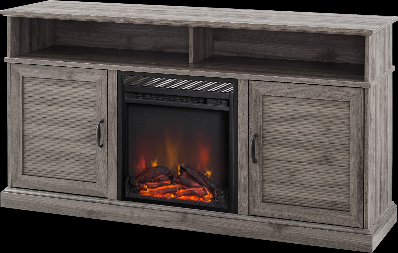 Adleigh Gray 60 in. Console, With Electric Fireplace - Thumbnail - Image 3