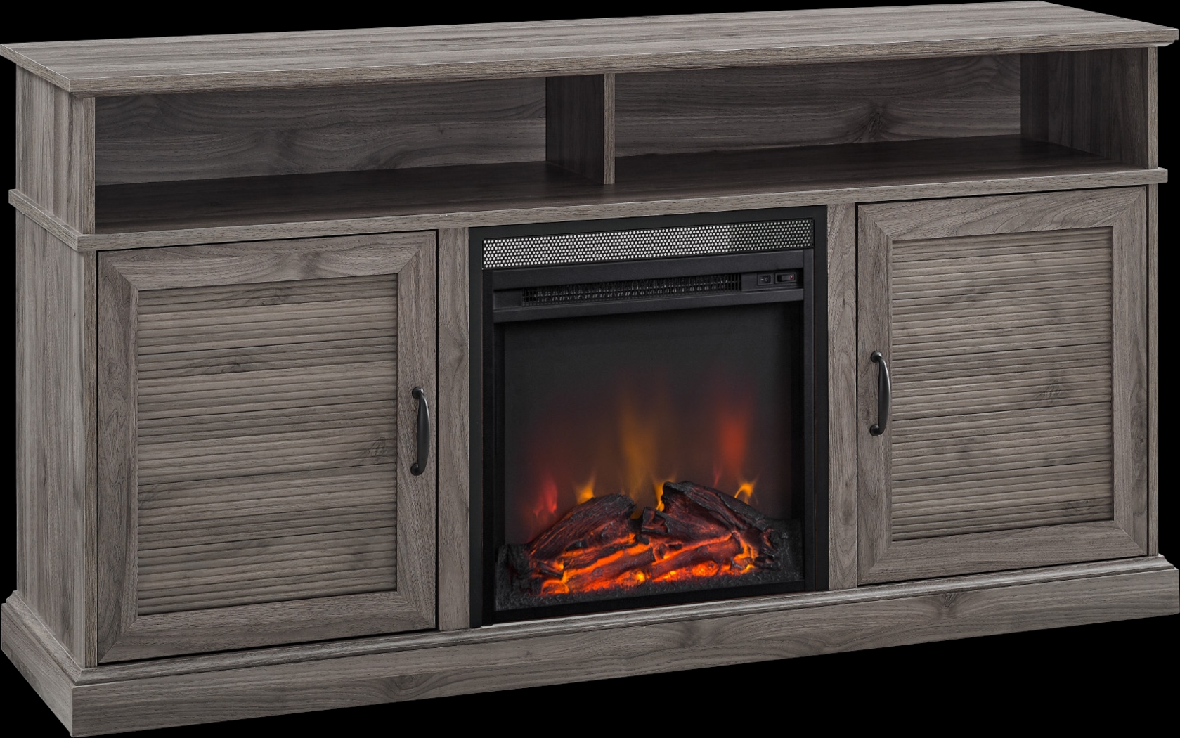 Adleigh Gray 60 in. Console, With Electric Fireplace - Thumbnail - Image 1