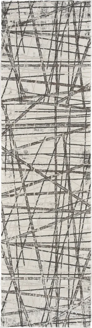 Adler Trace Gray 2'3 x 7'6 Rug - Thumbnail - Image 1