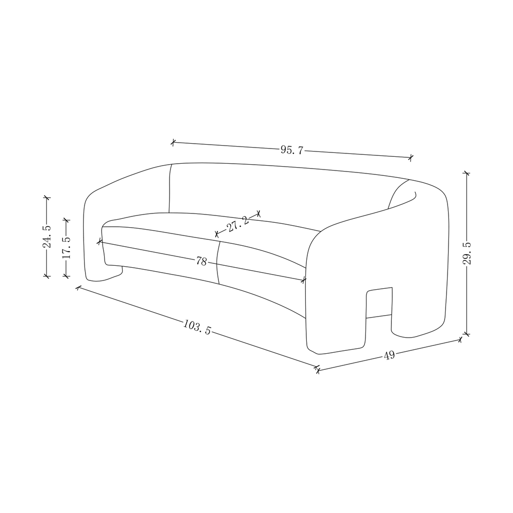 Adlerspoint Gold Sofa - Thumbnail - Image 3