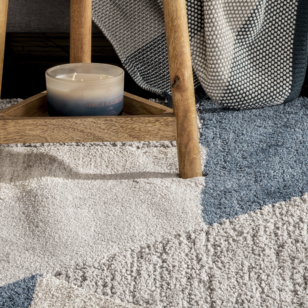 Adley Crossing Blue 6'6 x 9'6 Rug - Thumbnail - Image 4