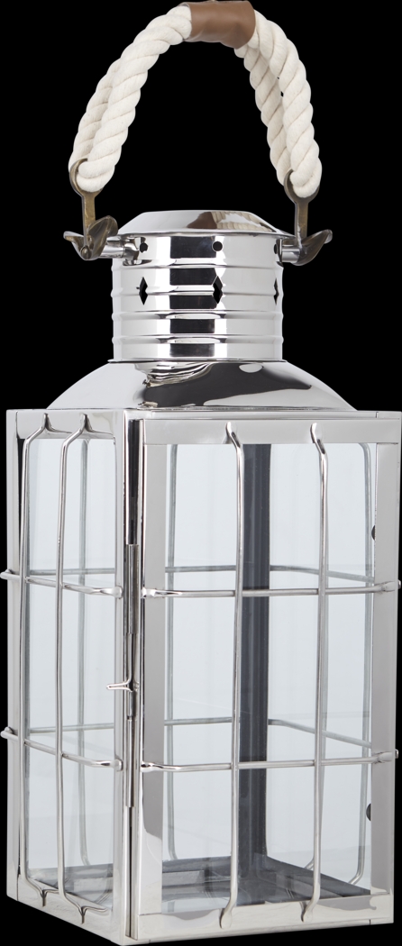 Admiral Cove Silver Large Indoor/Outdoor Lantern - Thumbnail - Image 3