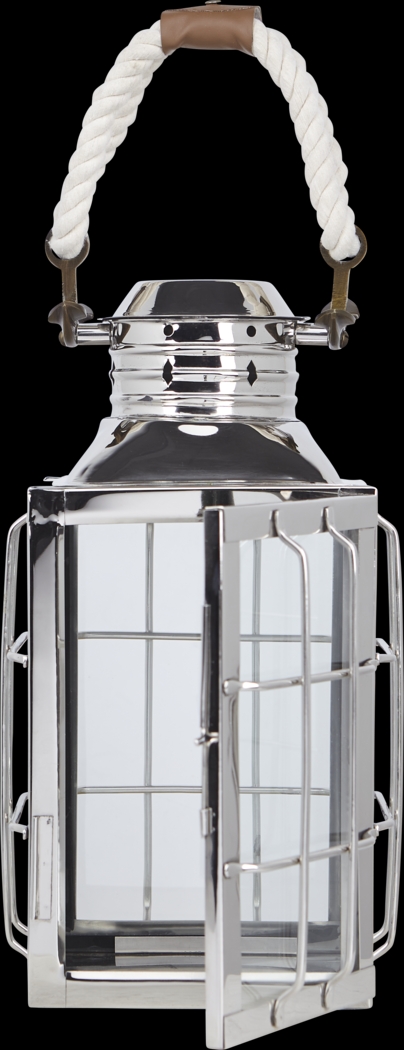 Admiral Cove Silver Medium Indoor/Outdoor Lantern - Thumbnail - Image 2