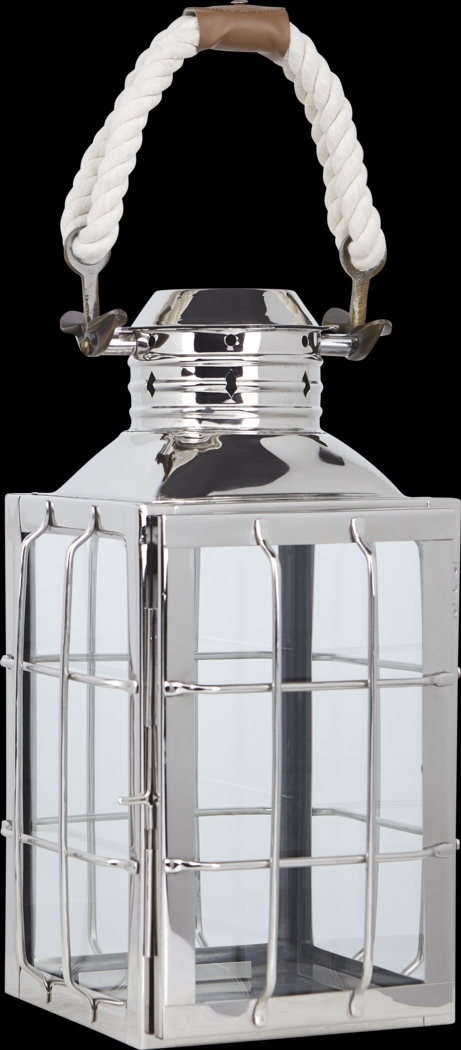 Admiral Cove Silver Medium Indoor/Outdoor Lantern - Thumbnail - Image 3