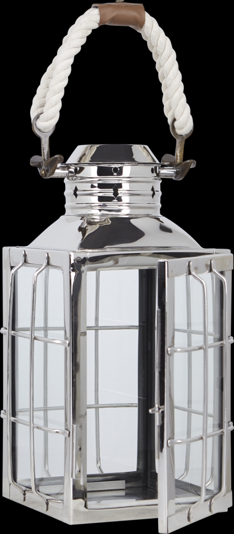 Admiral Cove Silver Medium Indoor/Outdoor Lantern - Thumbnail - Image 4