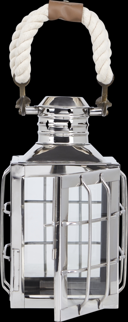 Admiral Cove Silver Small Indoor/Outdoor Lantern - Thumbnail - Image 2