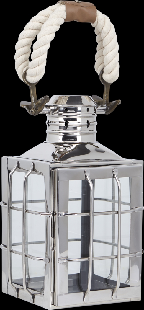 Admiral Cove Silver Small Indoor/Outdoor Lantern - Thumbnail - Image 3