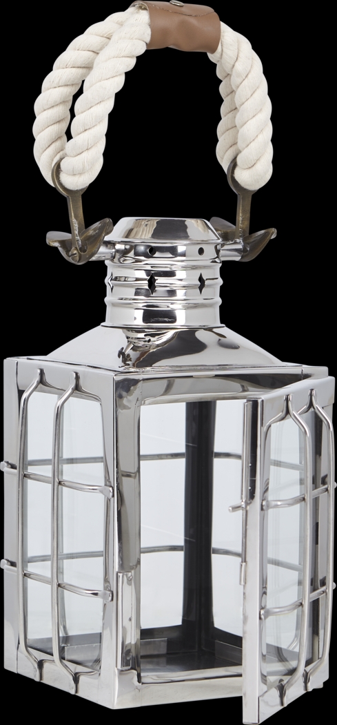 Admiral Cove Silver Small Indoor/Outdoor Lantern - Thumbnail - Image 4
