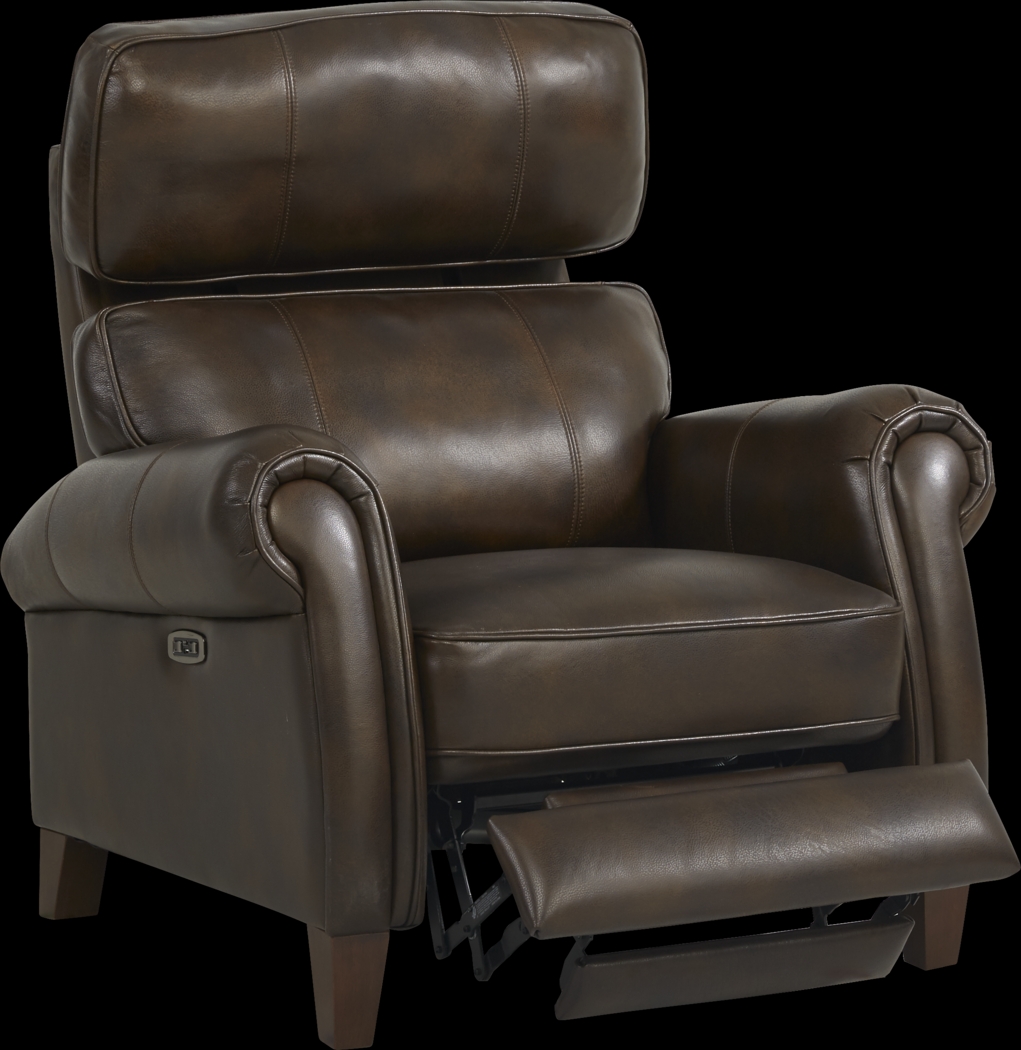 Adorelli Chocolate 3 Pc Leather Dual Power Reclining Living Room - Thumbnail - Image 7