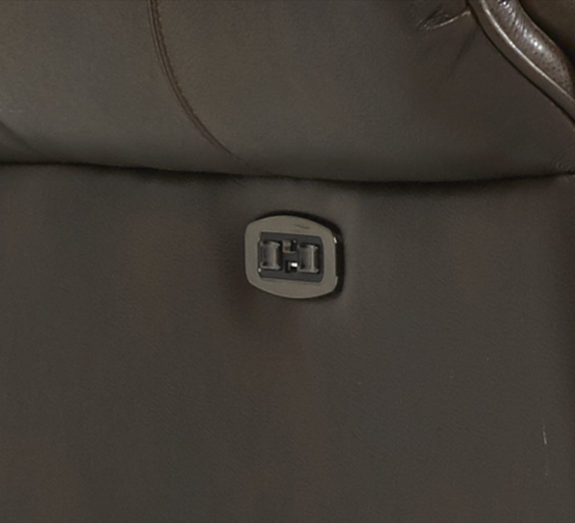 Adorelli Chocolate 3 Pc Leather Dual Power Reclining Living Room - Thumbnail - Image 8