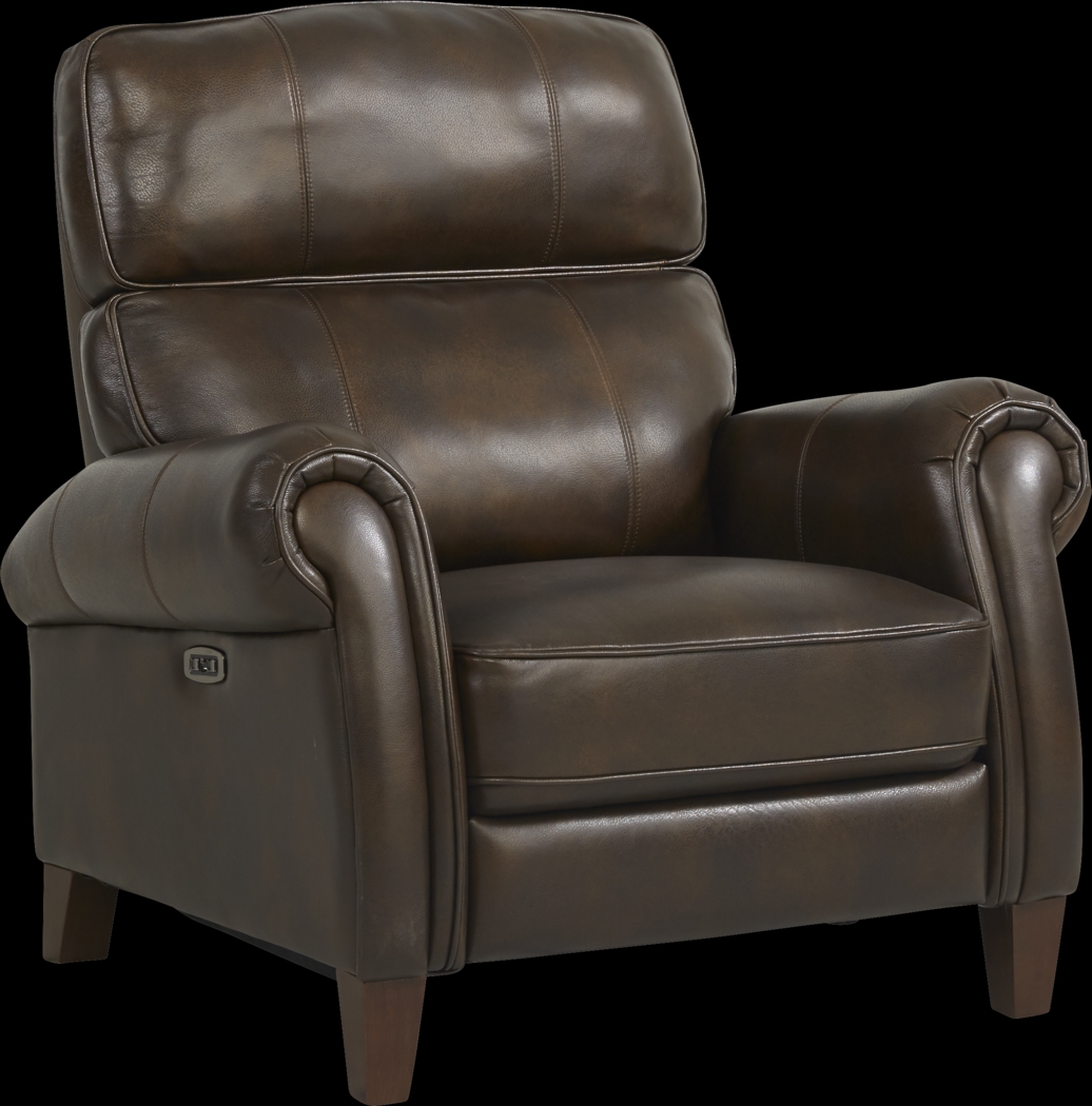 Adorelli Chocolate 3 Pc Leather Dual Power Reclining Living Room - Thumbnail - Image 6