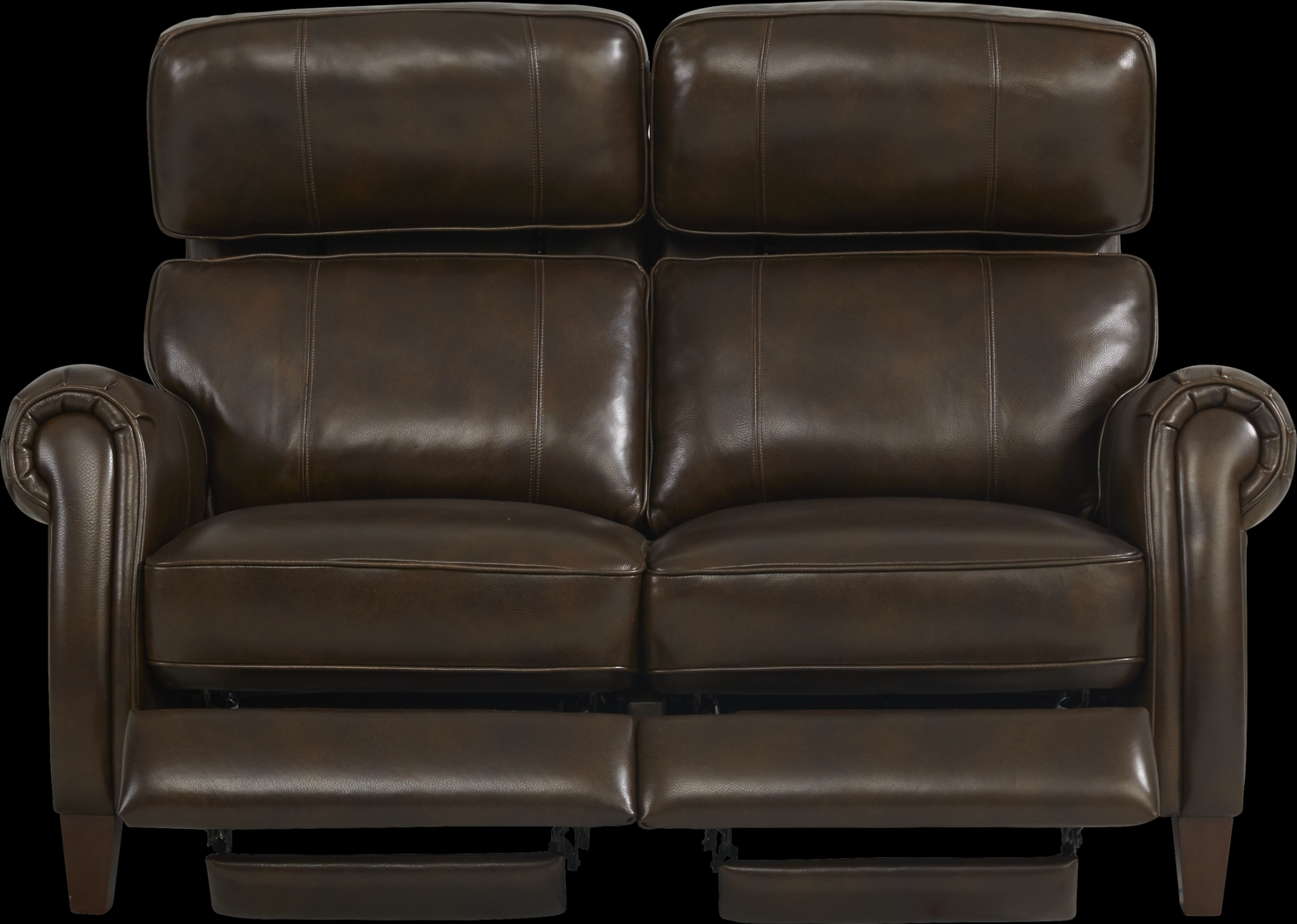 Adorelli Chocolate 3 Pc Leather Dual Power Reclining Living Room - Thumbnail - Image 5