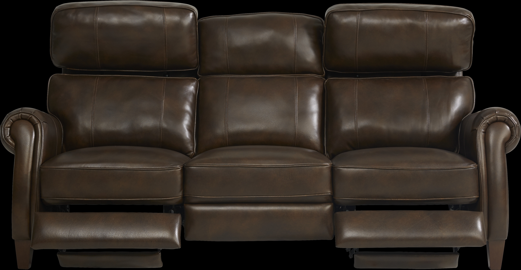 Adorelli Chocolate 3 Pc Leather Dual Power Reclining Living Room - Thumbnail - Image 3