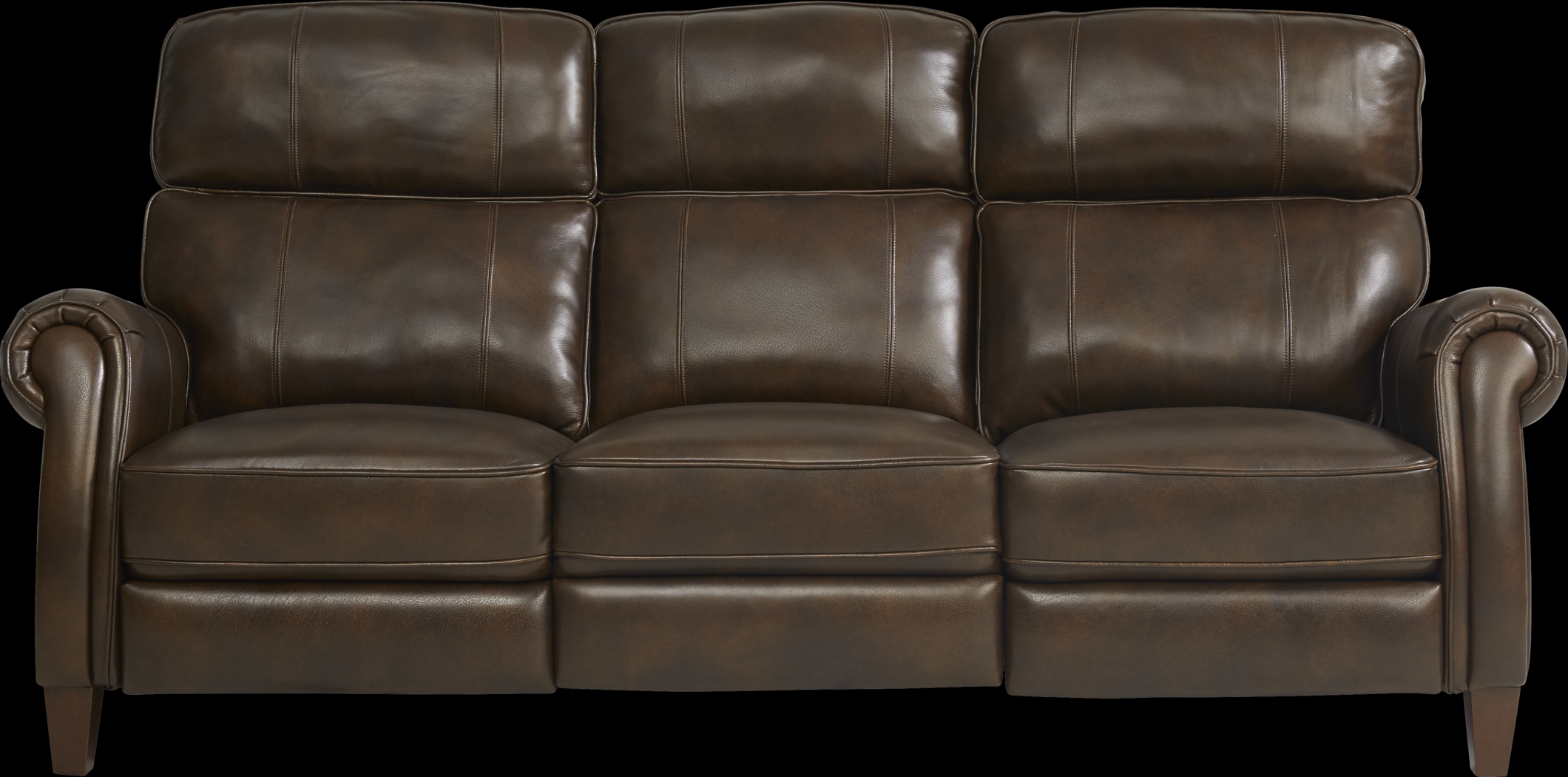 Adorelli Chocolate 3 Pc Leather Dual Power Reclining Living Room - Thumbnail - Image 2
