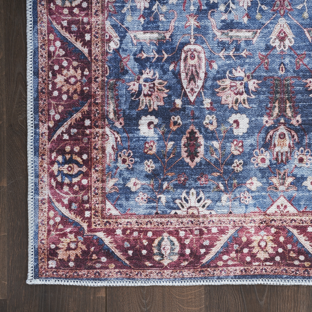 Adosis Blue/Brick 7'10 x 9'10 Rug - Thumbnail - Image 9