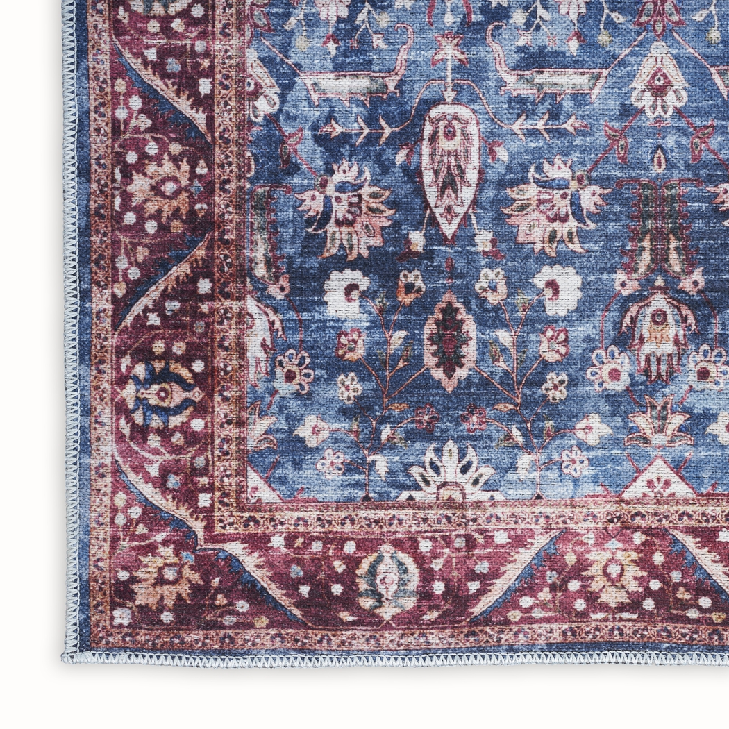 Adosis Blue/Brick 9'2 x 12' Rug - Thumbnail - Image 7