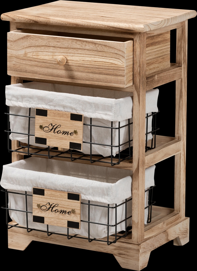 Adrama Brown Small Nightstand - Thumbnail - Image 2