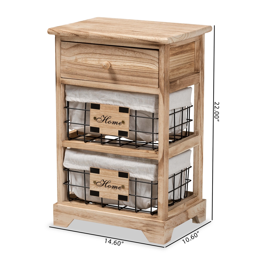 Adrama Brown Small Nightstand - Thumbnail - Image 8