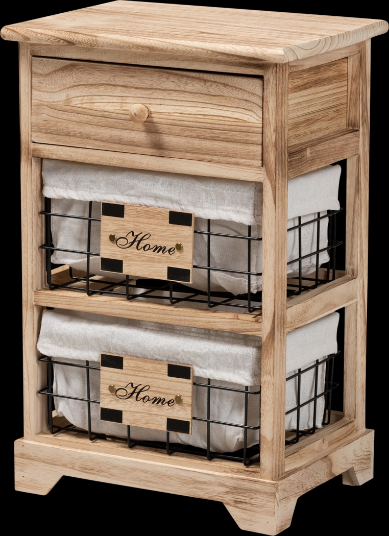 Adrama Brown Small Nightstand - Thumbnail - Image 1