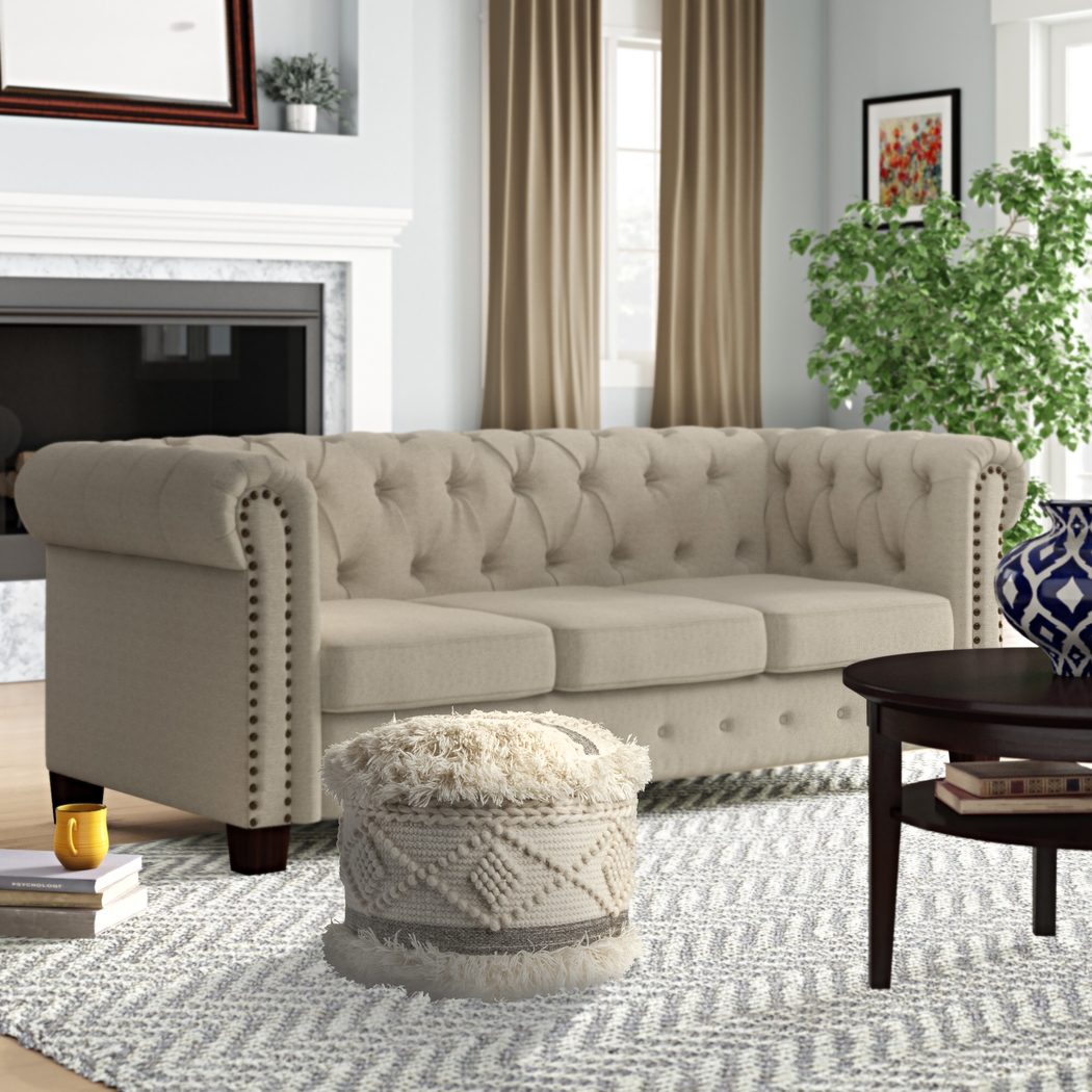 Adrenas III Beige Pouf - Thumbnail - Image 3