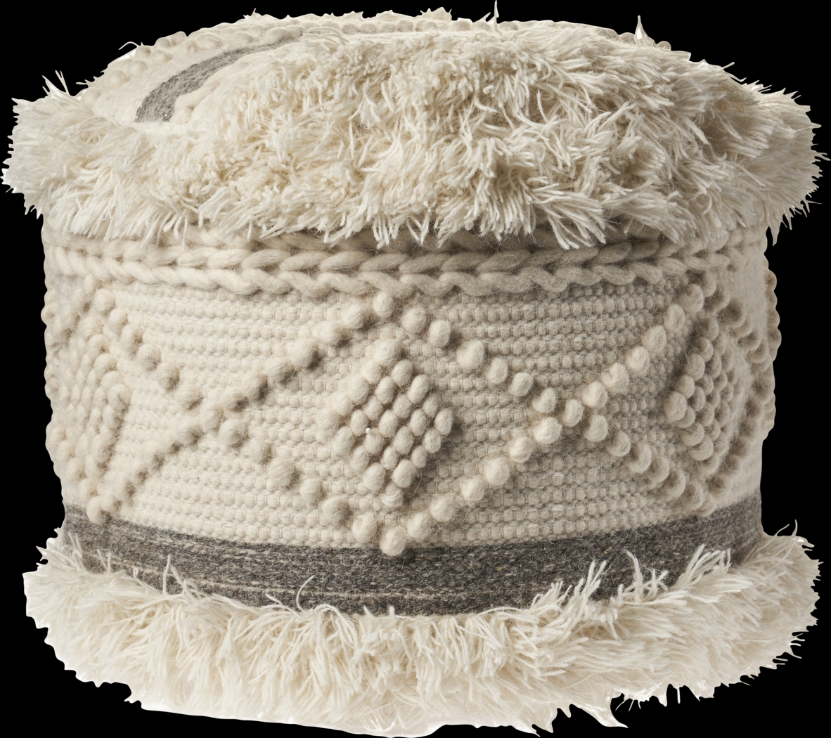 Adrenas III Beige Pouf - Thumbnail - Image 1