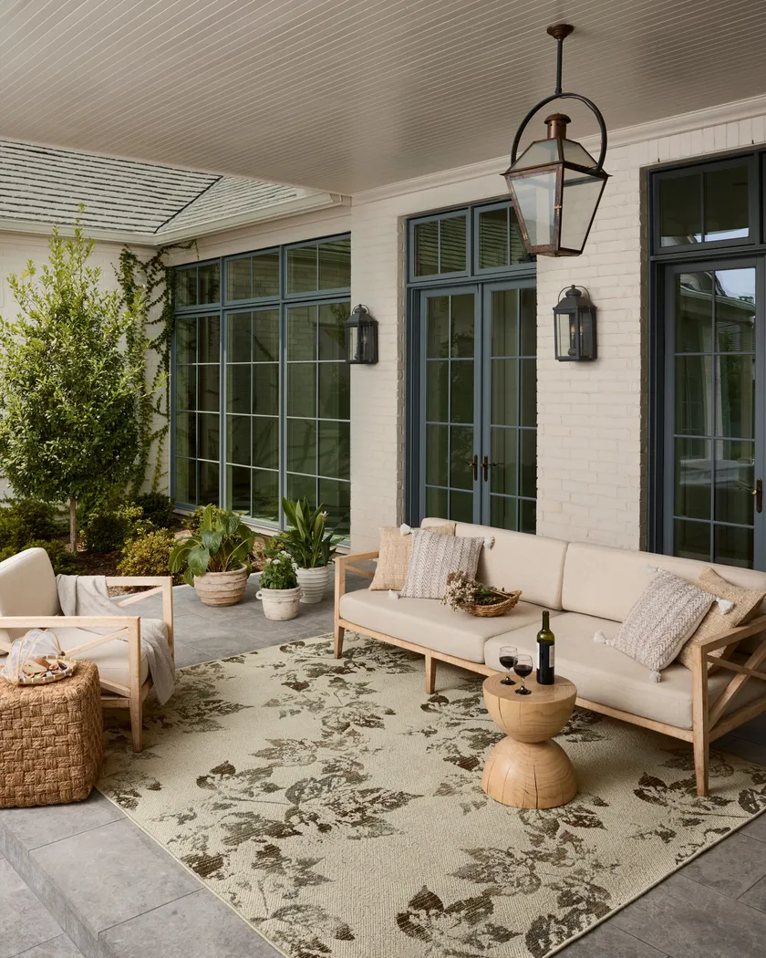 Adriadna Beige 5' x 7'7 Indoor/Outdoor Rug - Thumbnail - Image 2