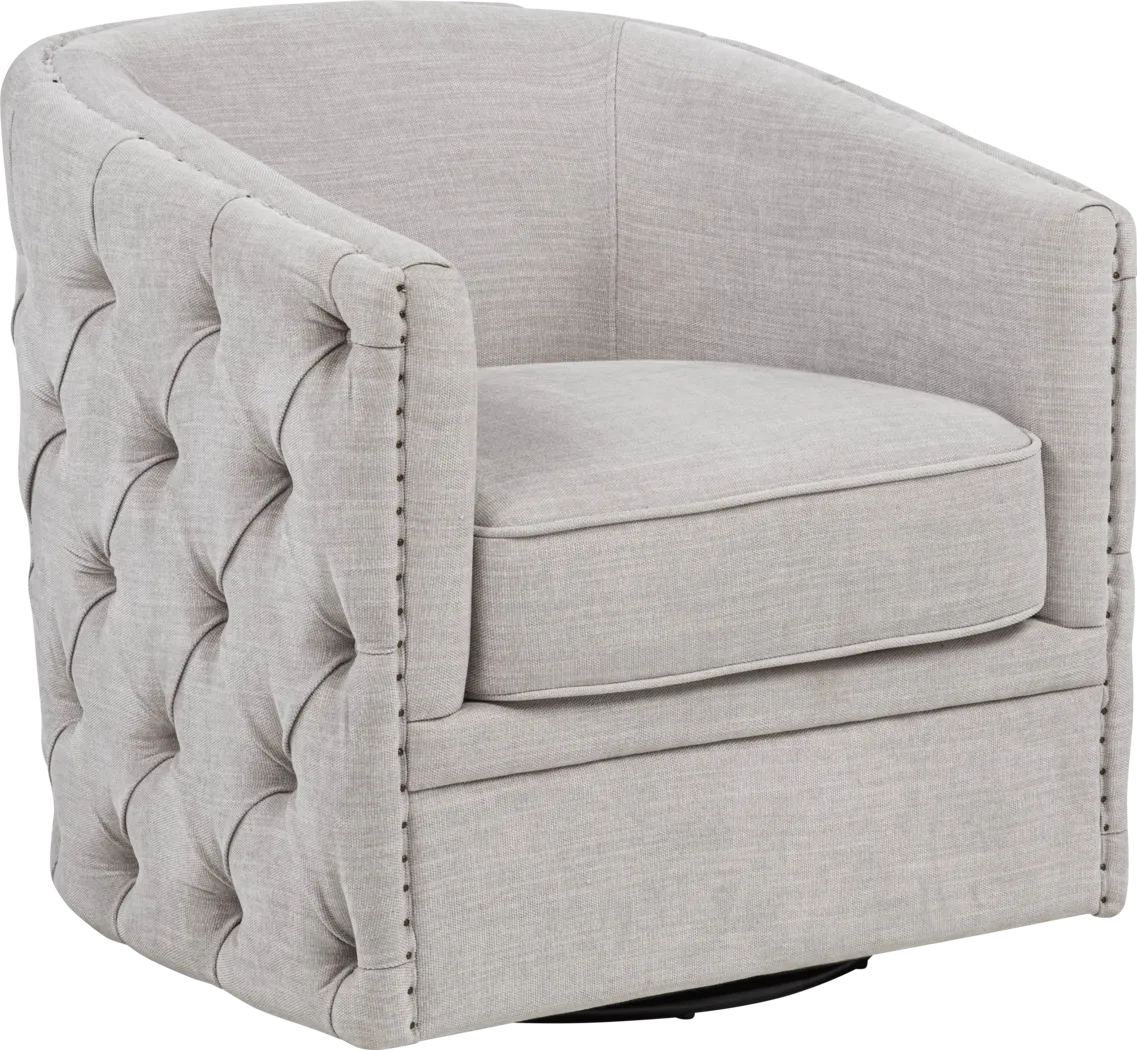 Adriana Gray Swivel Chair - Thumbnail - Image 1