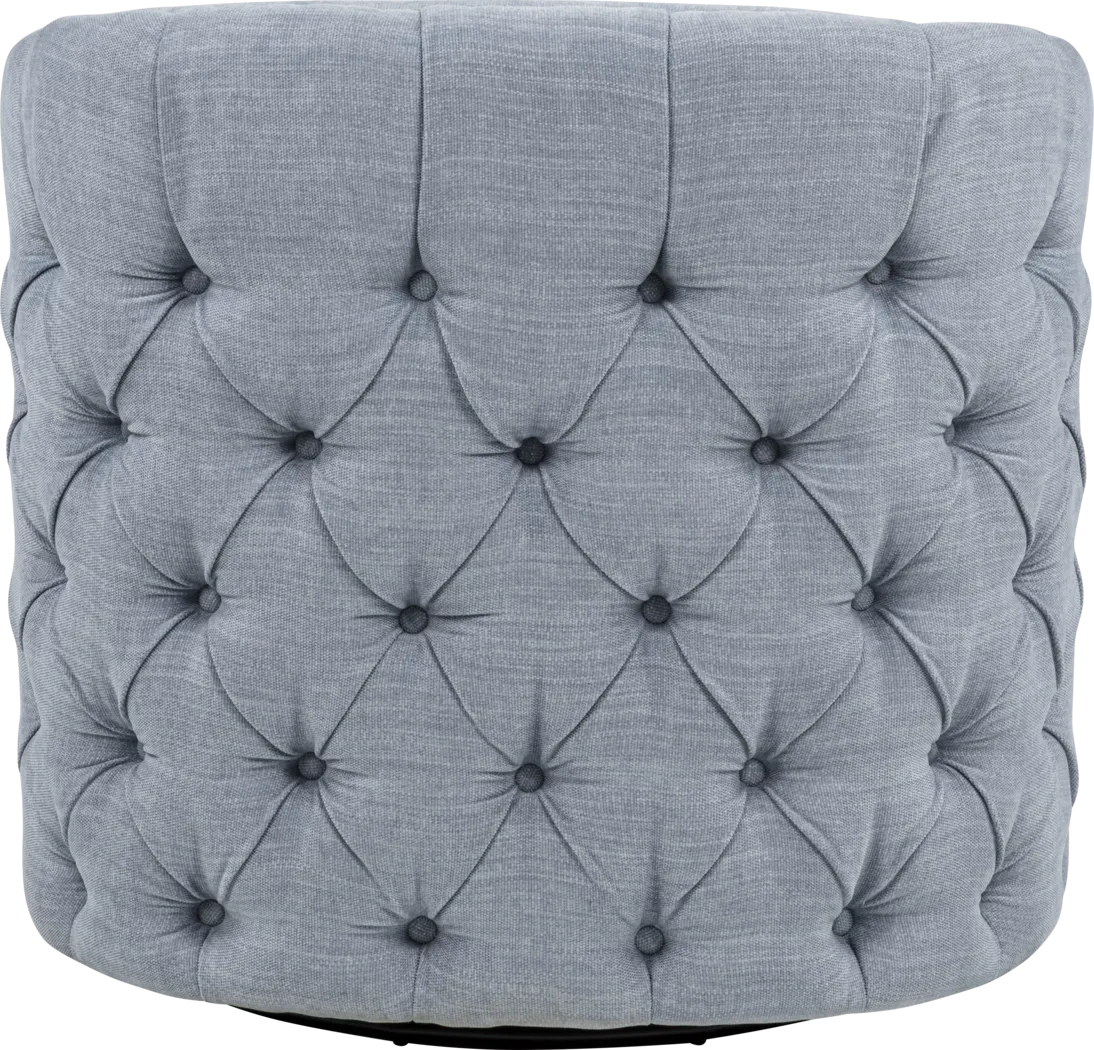 Adriana Light Blue Swivel Chair - Thumbnail - Image 3