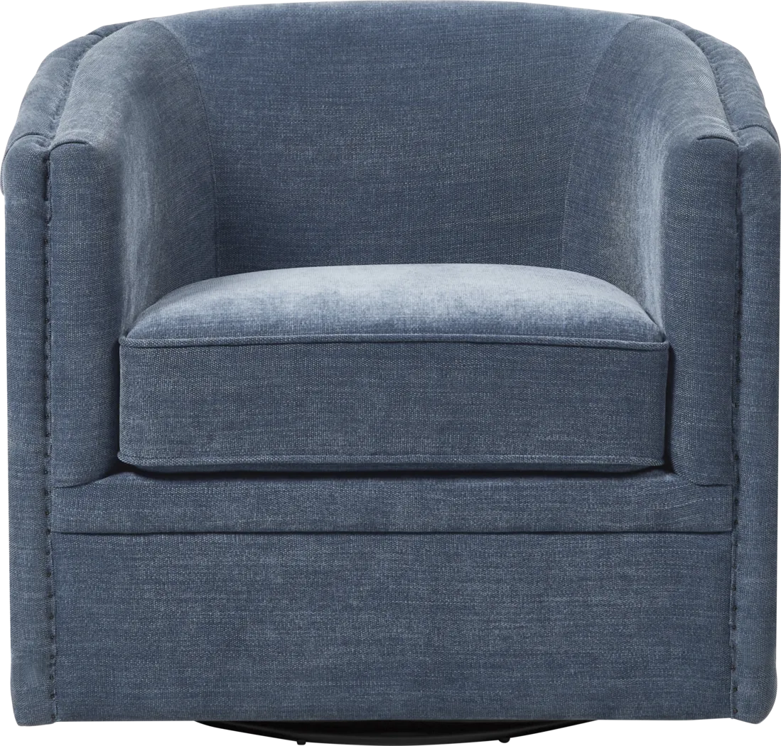 Adriana Navy Swivel Chair - Thumbnail - Image 2