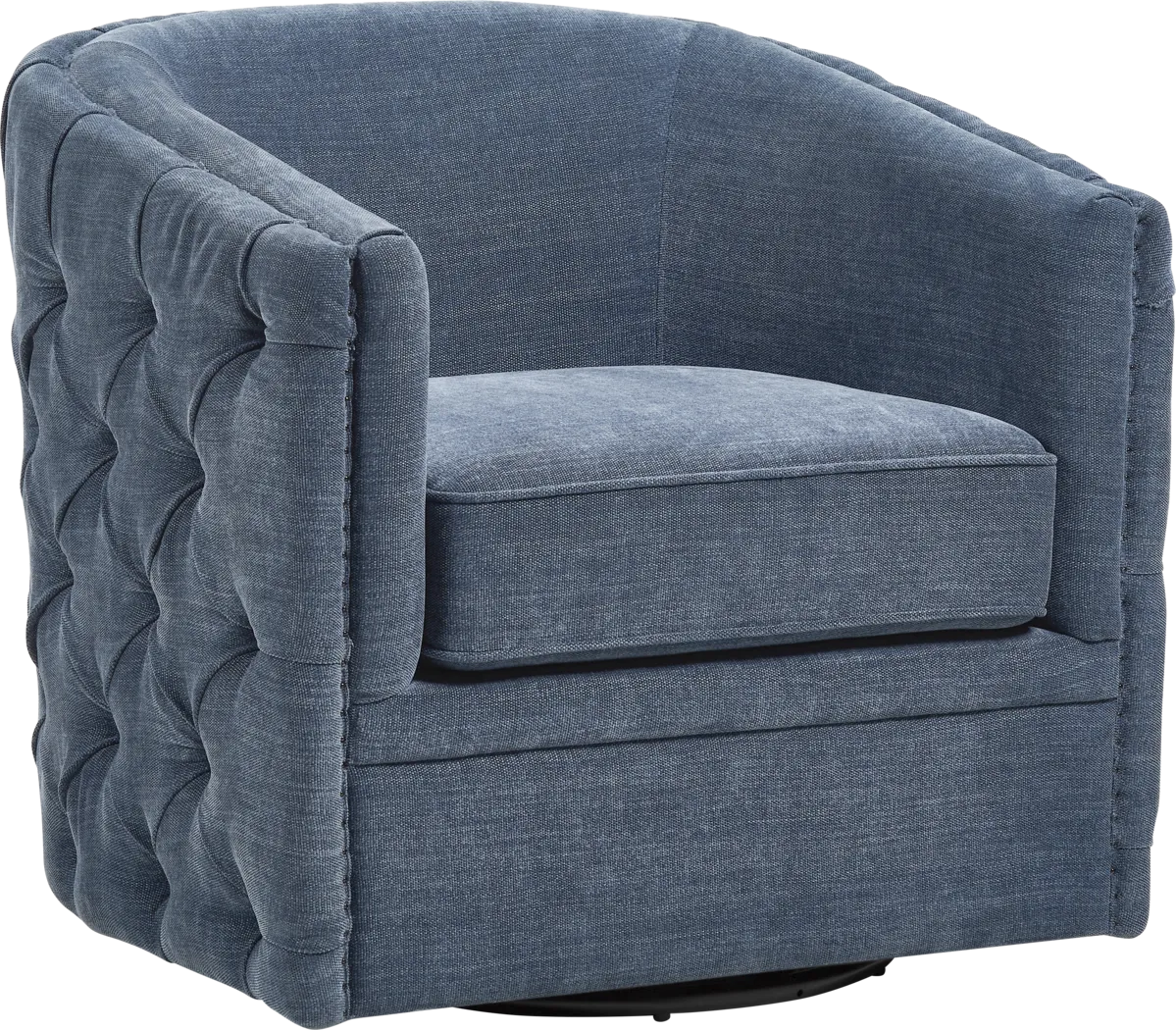 Adriana Navy Swivel Chair - Thumbnail - Image 1
