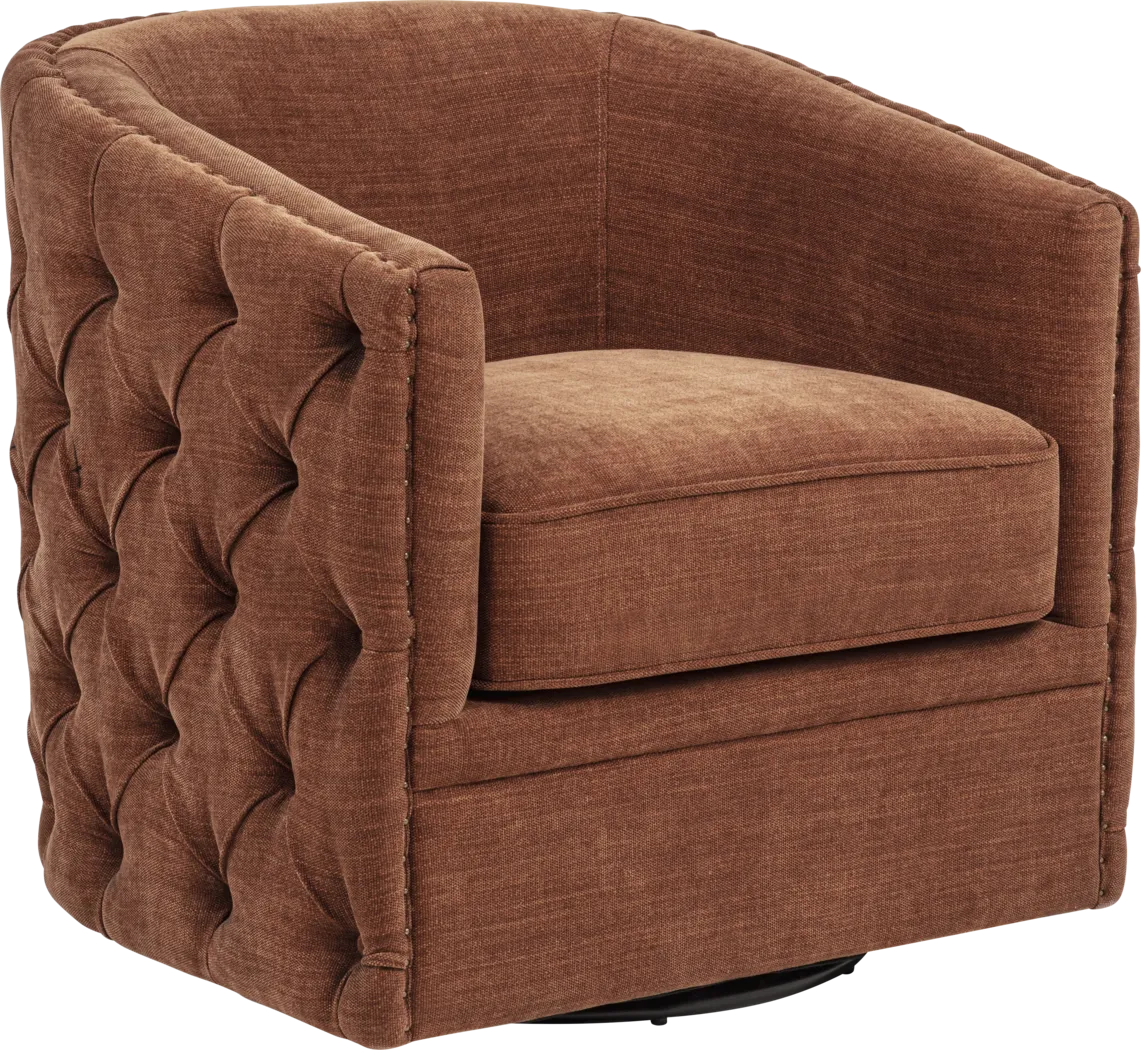 Adriana Orange Swivel Chair - Thumbnail - Image 1