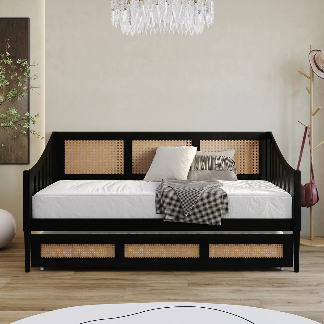 Adrihen Black Twin Daybed with Trundle - Thumbnail - Image 2