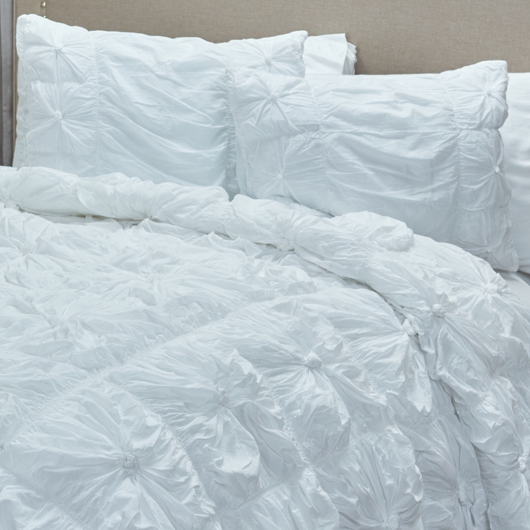 Adrina White 3 Pc King Comforter Set - Thumbnail - Image 3