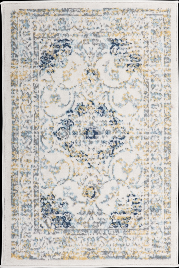 Advay Blue 2' x 3' Rug - Thumbnail - Image 1