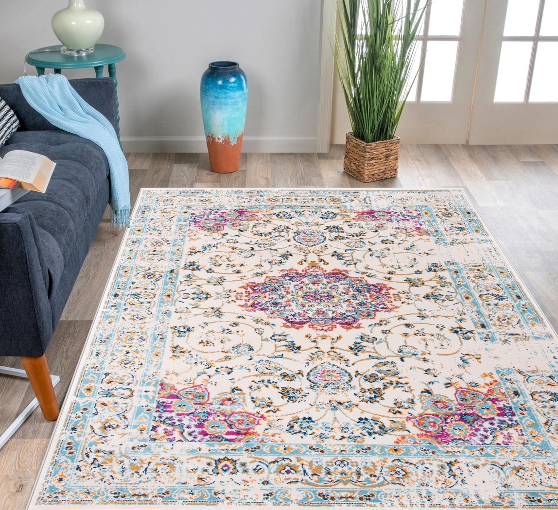 Advay Pink 5' x 7' Rug - Thumbnail - Image 4