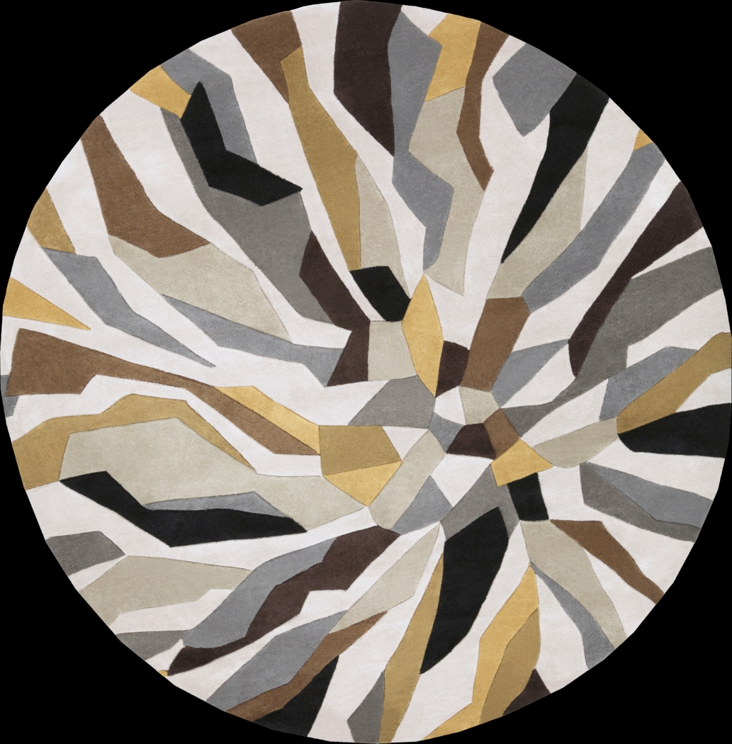 Adwin Ivory 8' Round Rug - Thumbnail - Image 1