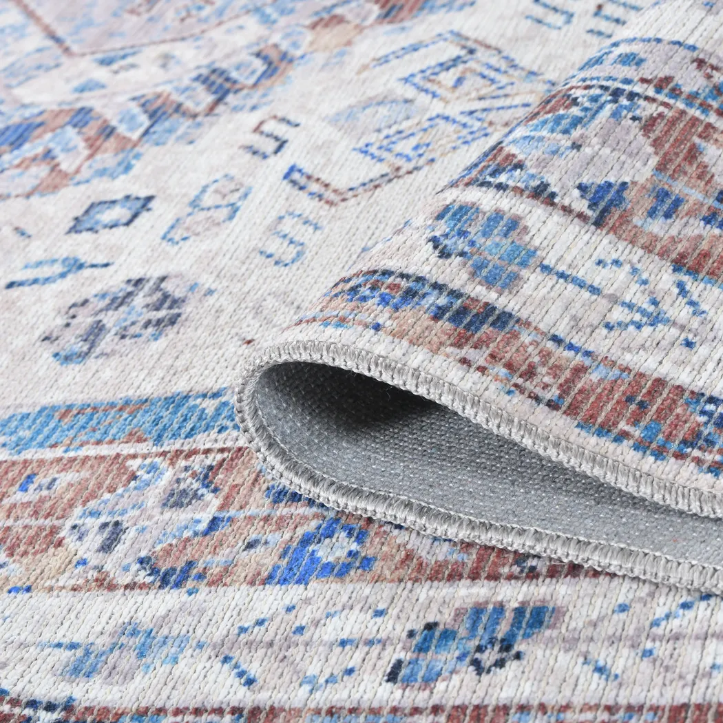 Aebby Blue 7'10 x 9'9 Machine Washable Rug - Thumbnail - Image 6