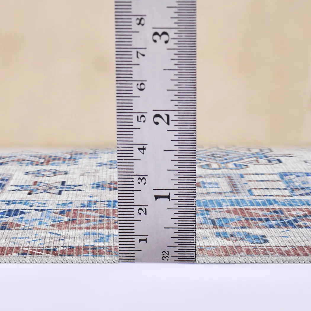 Aebby Blue 7'10 x 9'9 Machine Washable Rug - Thumbnail - Image 7