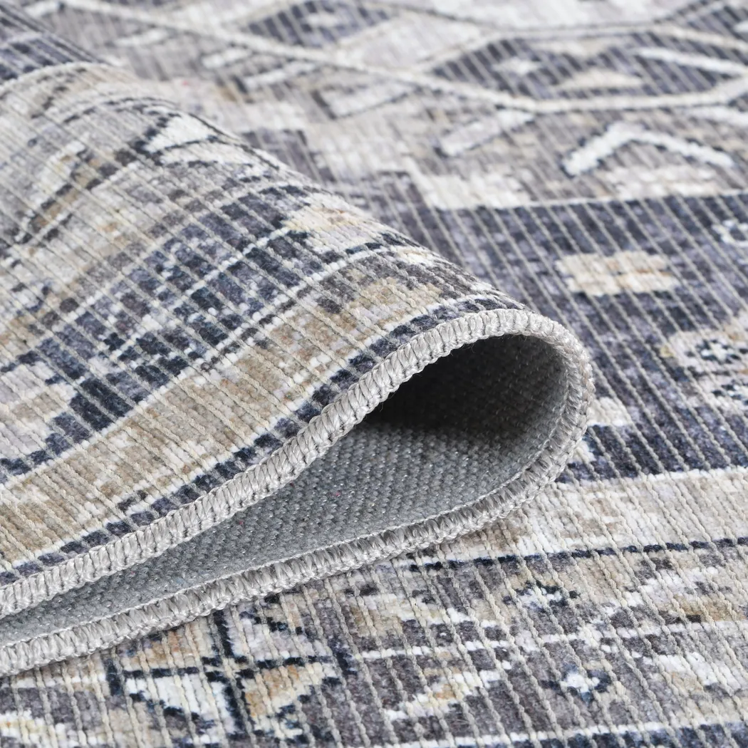 Aebby Gray 7'10 x 9'9 Machine Washable Rug - Thumbnail - Image 2