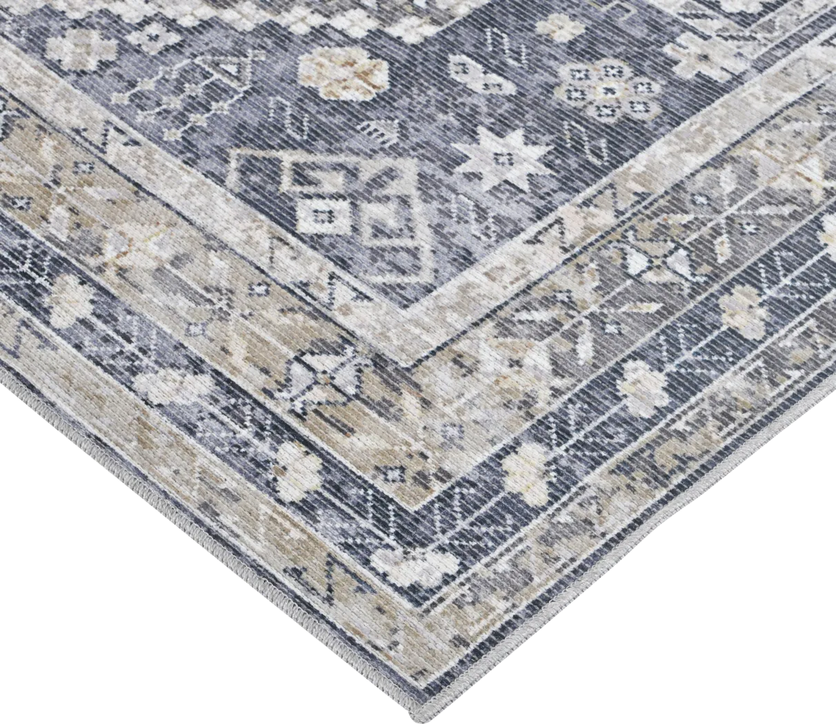 Aebby Gray 7'10 x 9'9 Machine Washable Rug - Thumbnail - Image 5