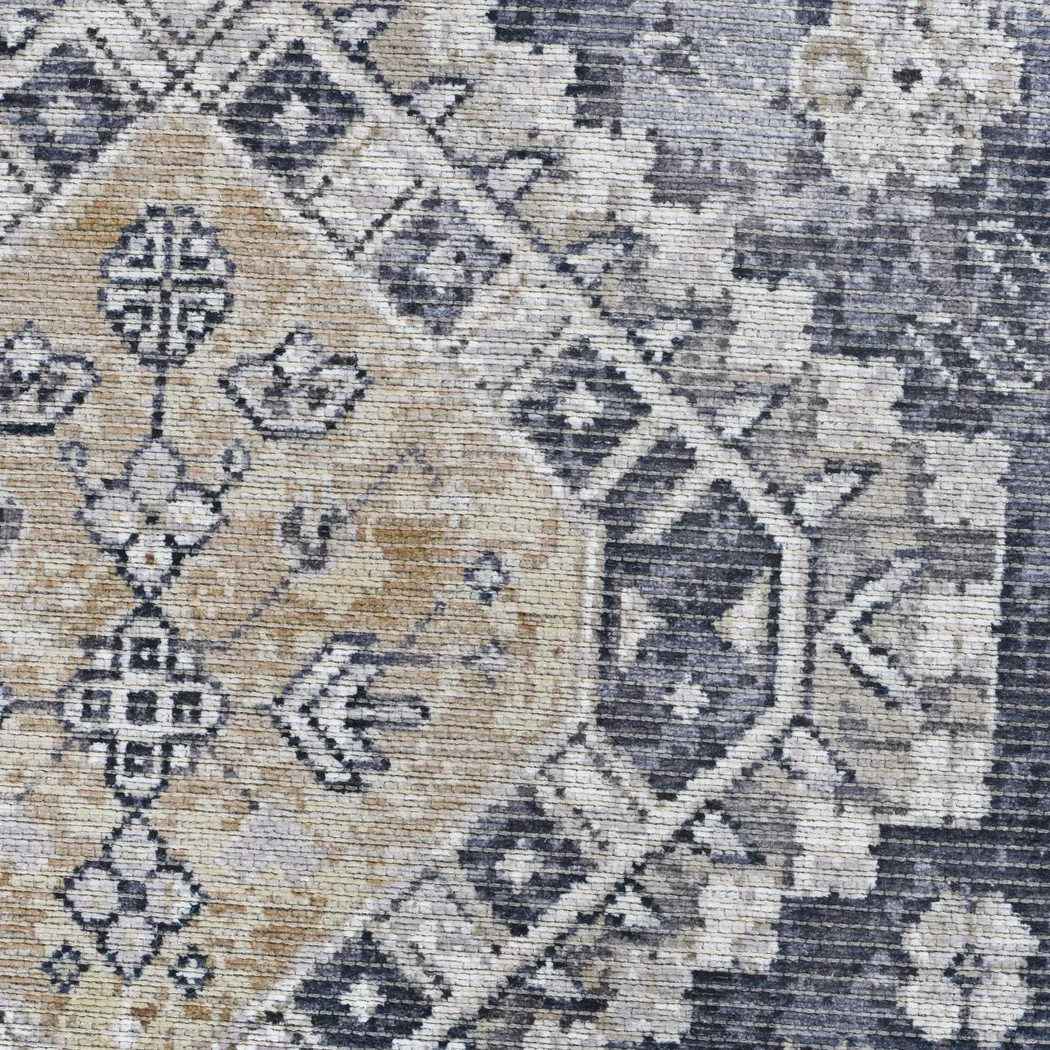 Aebby Gray 7'10 x 9'9 Machine Washable Rug - Thumbnail - Image 7