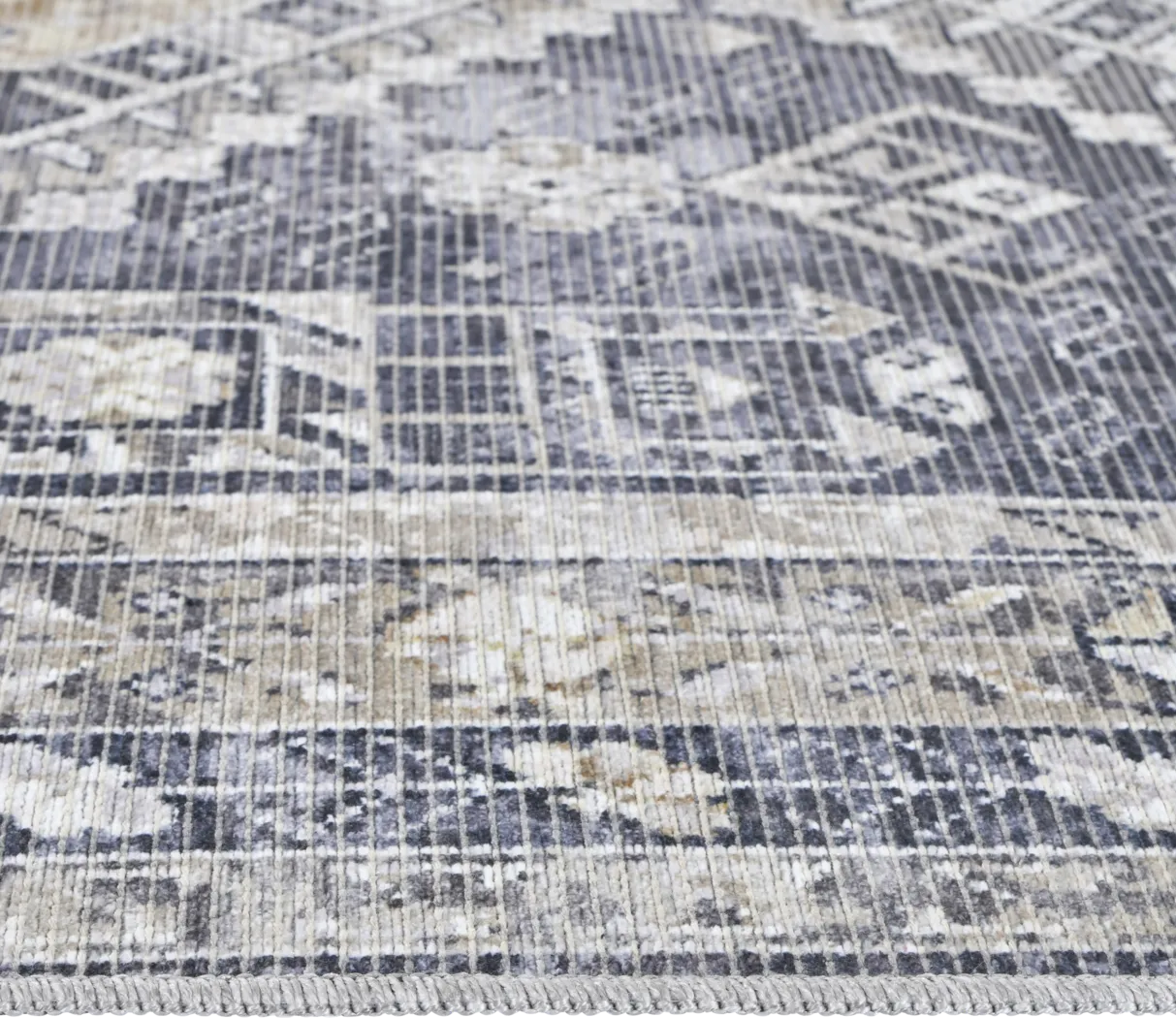 Aebby Gray 7'10 x 9'9 Machine Washable Rug - Thumbnail - Image 8